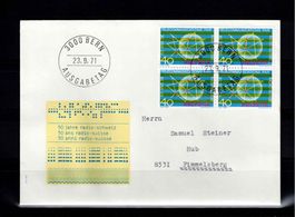 FDC Ersttagsstempel VIERERBLOCK 1971