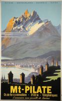 Mt-Pilate - Lucerne - Pilatus-Bahn - Luzern Original Plakat