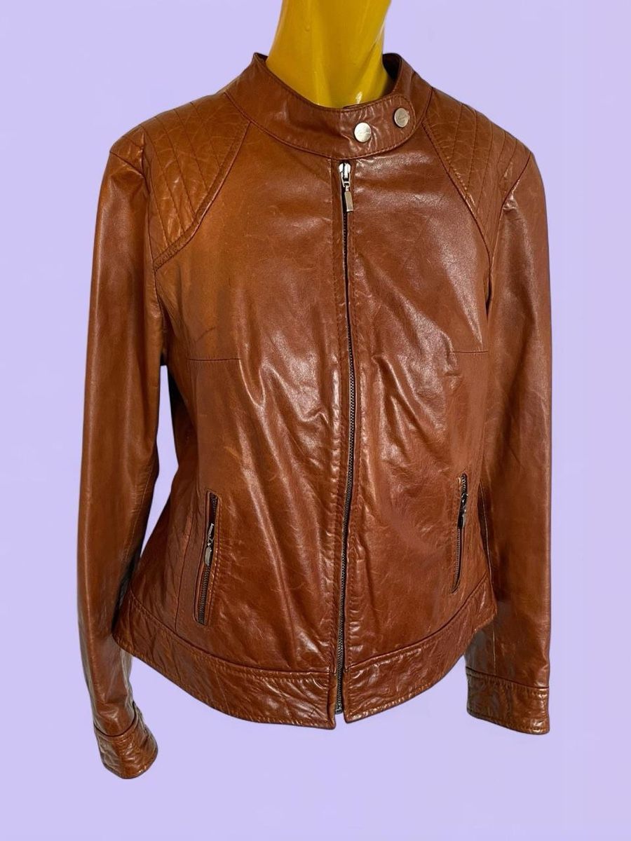 Giacche: Veste en cuir marron, S/M – Usato da Troinex venduto da Irisglo