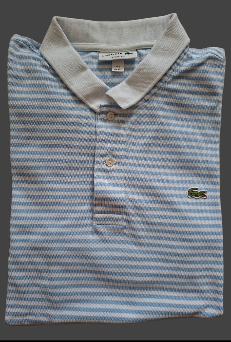 Lacoste Magliette Polo: Polo Lacoste rayé bleu et blanc, taille 4XL, – Usato da Renens VD venduto da ser_j2fn