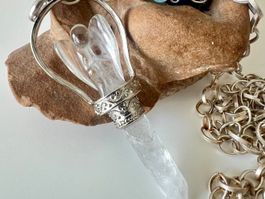 Mystische Bergkristall-Engel Kette& Edelstein-Armband Unikat