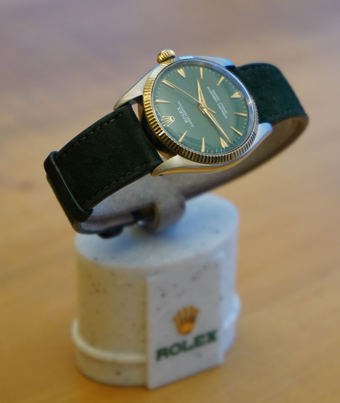 Rolex Uhren: Rolex - Oyster Perpetual - Green Dial -  Men - 1960 – Gebraucht aus Zürich von MatthiasBruetsch 2