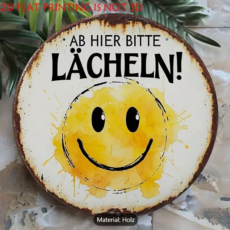 Ecriteaux: Schild "Ab hier bitte lächeln" – Neuf avec emballage d'origine à Gerlafingen par Tsuru