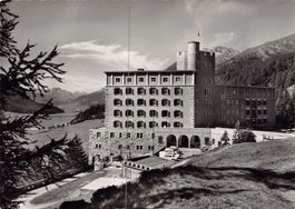 Zuoz, Hotel Castell, Piz della Margna, um 1955