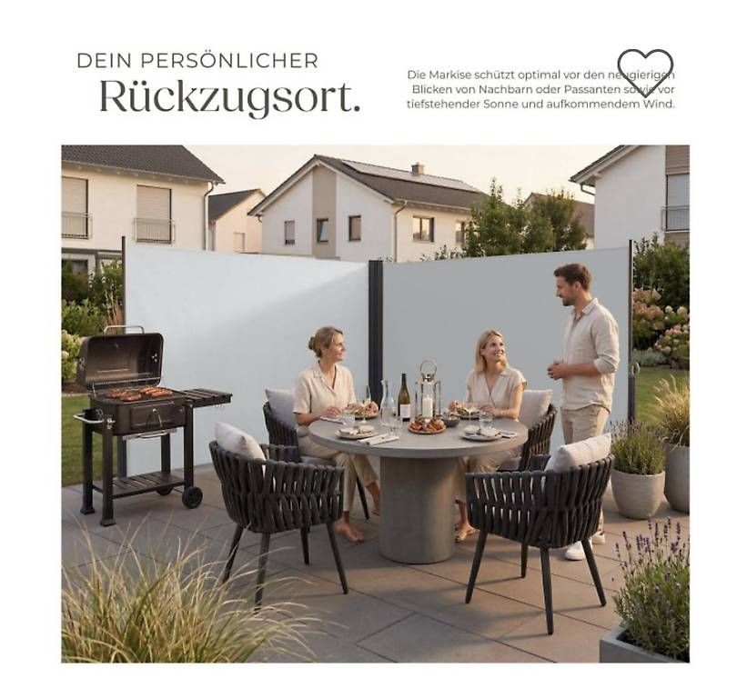 Paravents: Doppelseiten Markise grau – D'occasion à Lupfig par Texaner58