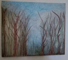 Gemälde " Flug in die Freiheit" handmade 46×55
