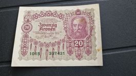 Banknote Osterreich 1922
