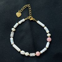 18KGP Süßwasser Perlen und Quartz Armband