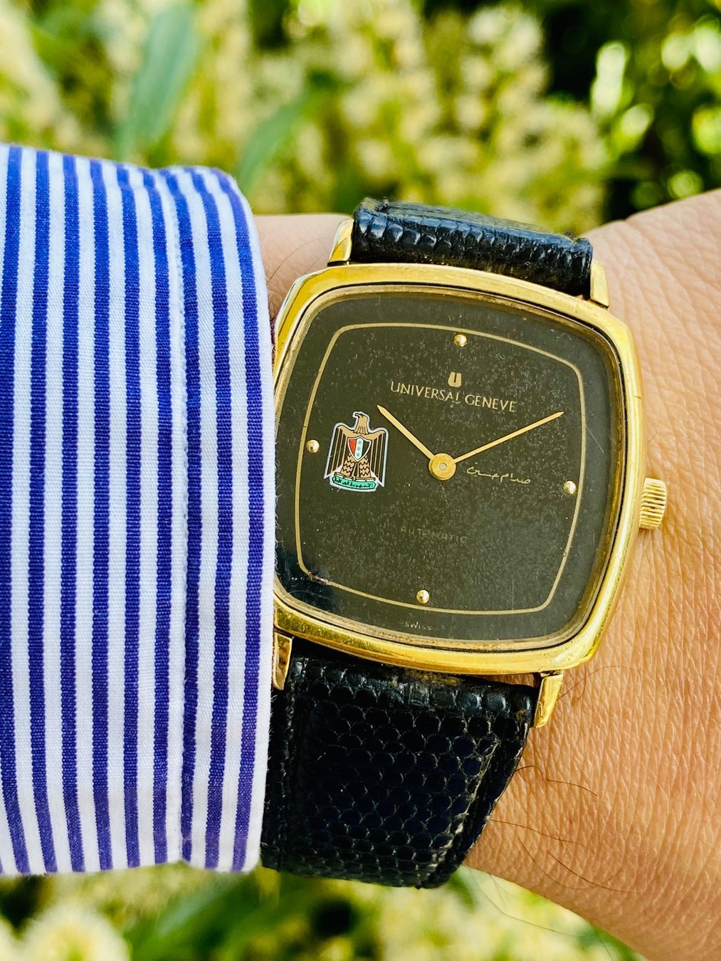 Universal Genève Orologi: Universal Geneve Saddam Hussein Iraq - Rare / Selten – Usato da Küsnacht ZH venduto da Pedramy