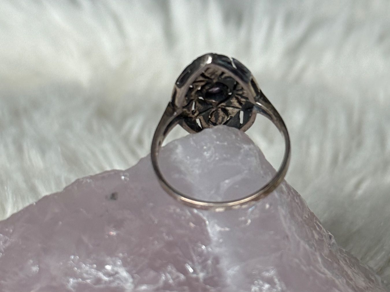 Ringe: Vintage Silberring 925 mit lila Stein – Gebraucht aus Istighofen von Ringparadies 2