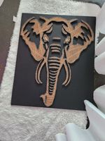 Elefant Wandbild Nagelbild Deko Wohnzimmer Handarbeit Gesche