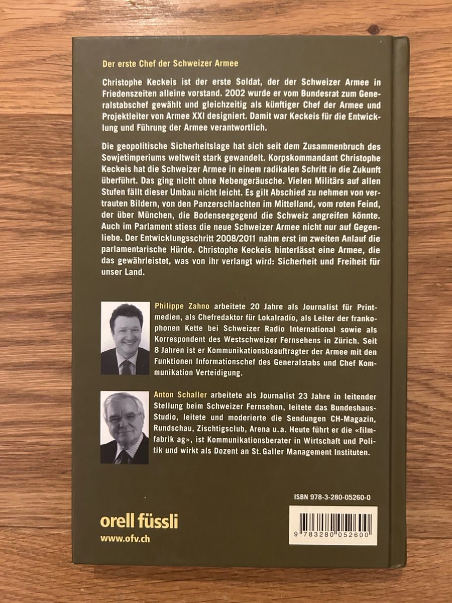 Libri: Christophe Keckeis - Die Zukunft der Schweizer Armee! – Nuovo (secondo la descrizione) da Geuensee venduto da M1812 1