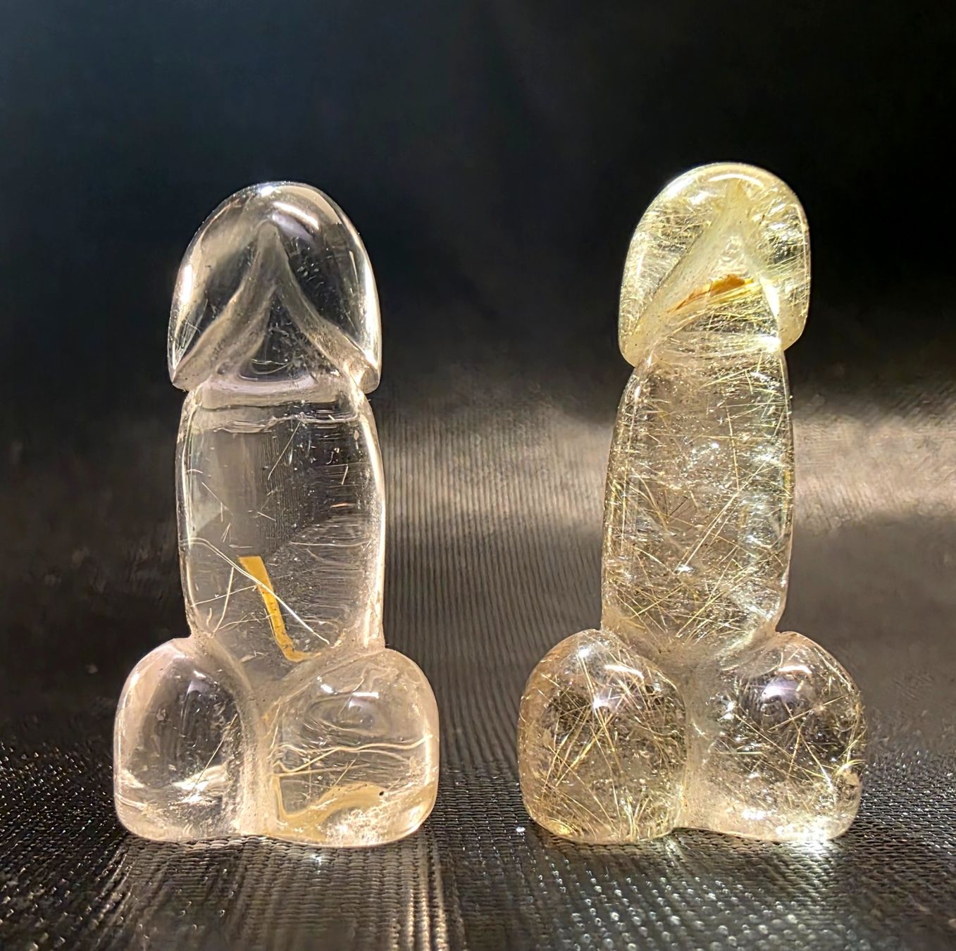Minerali & Pietre curative: 2 Goldrutil Mini Phallus – Nuovo (secondo la descrizione) da Matzingen venduto da Shay_Crystalz