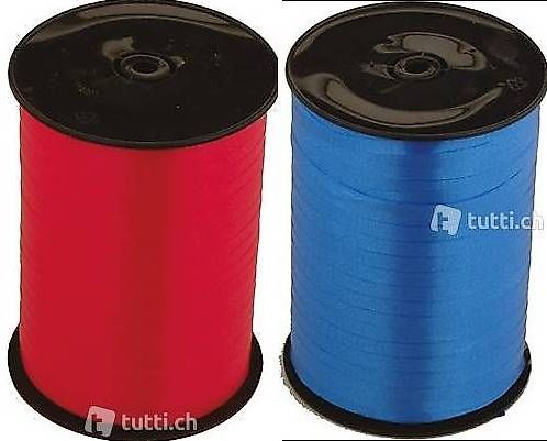 Dekobänder: 2 x 500 meter Geschenkband, Blau + Rot! – Gebraucht aus Losone von delfino_2