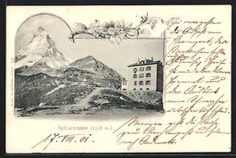Schwarzsee, Ortsansicht mit Berggipfel