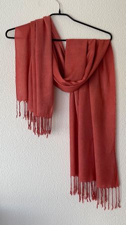 Schal Foulard Pareo Halstuch 180x66cm Terrakottafarbe