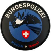 Bundespolizei Aufnäher MOBAN + fedpol mit Klett.
