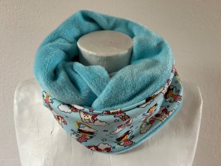 Kinder-Loop -Schlauchschal - Plüsch und Baumwoll-Jersey