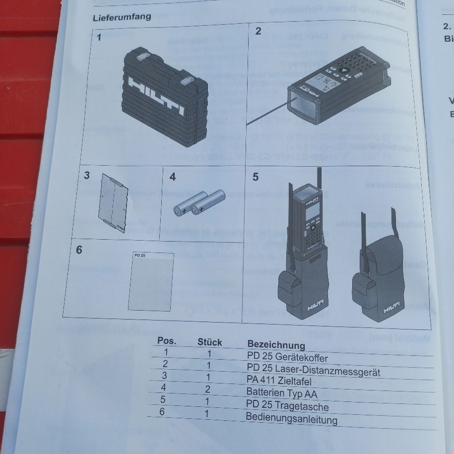 Hilti Misurare: Distanzmessgerät PD 25 – Usato da Jonen venduto da bue_b7z7 3