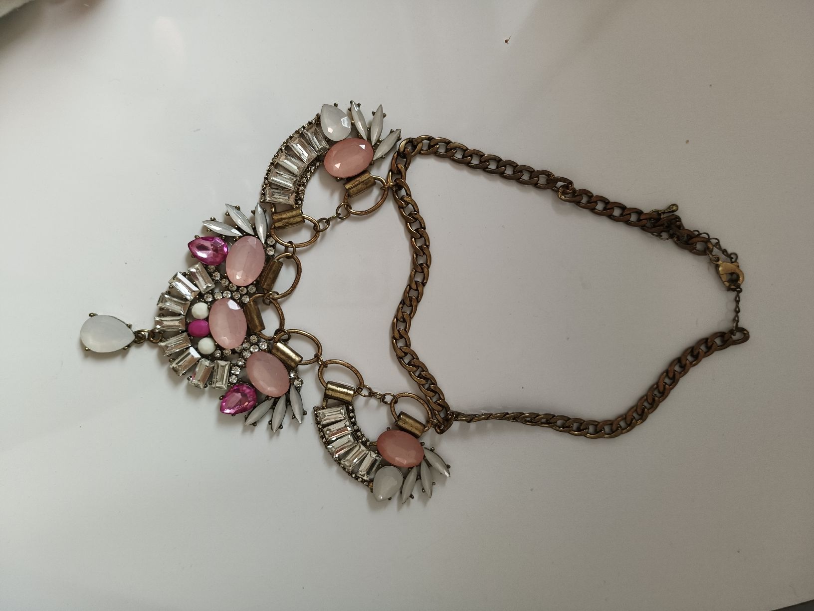 Catenine: Halskette mit rosa Steinen, Modeschmuck – Usato da Würenlos venduto da sanfrancisco27