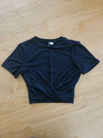 Crop T-shirt noir H&M Divided taille S - neuf