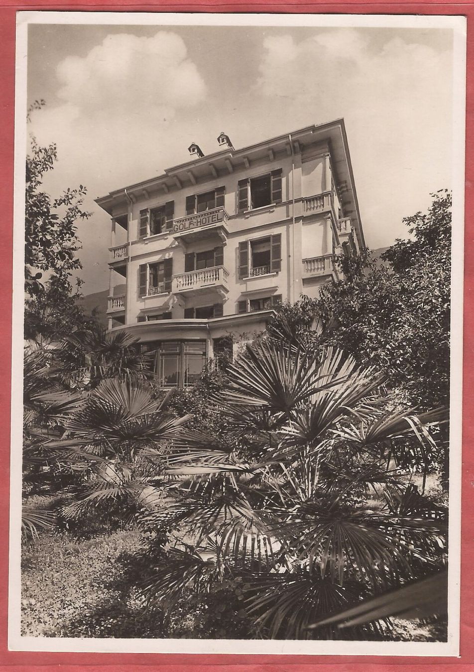 Cartoline postali: Locarno - Golf Hotel - ca. 1940 – Usato da Fislisbach venduto da Porano