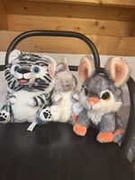 3 Peluche coniglio grigio morbido peluche morbido giocattolo