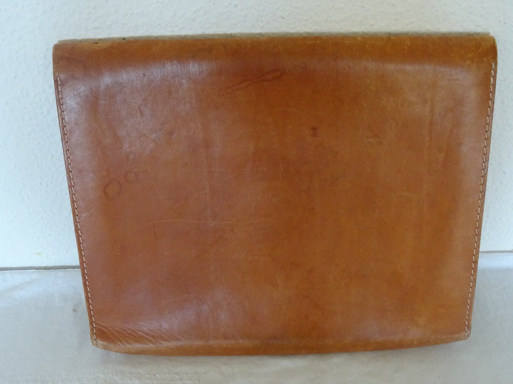 Sacs: Vintage Leder Mappe, hellbraun Leder Tasche – D'occasion à Zürich par Connie8 1