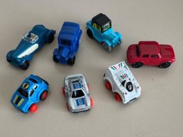 Diverse Sammlung Miniaturautos, 7 Stk., Vintage Stil