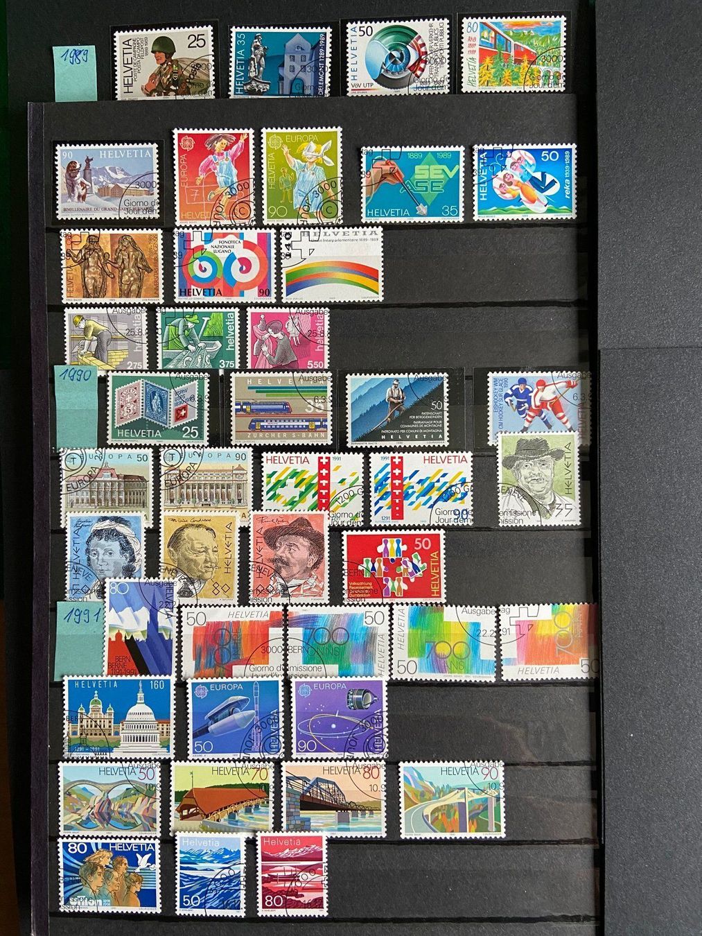 Tutti i francobolli: Lot Freimarken ET Sätze 1989 - 93 – Usato da Böckten venduto da Hansi36