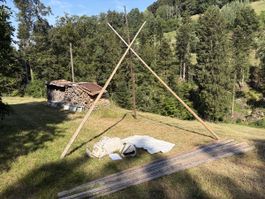 Tipi Indianerzelt 4,5x4,5m inkl. Stangen Zeltplanen