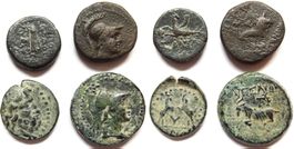 lot 4 griechische münzen