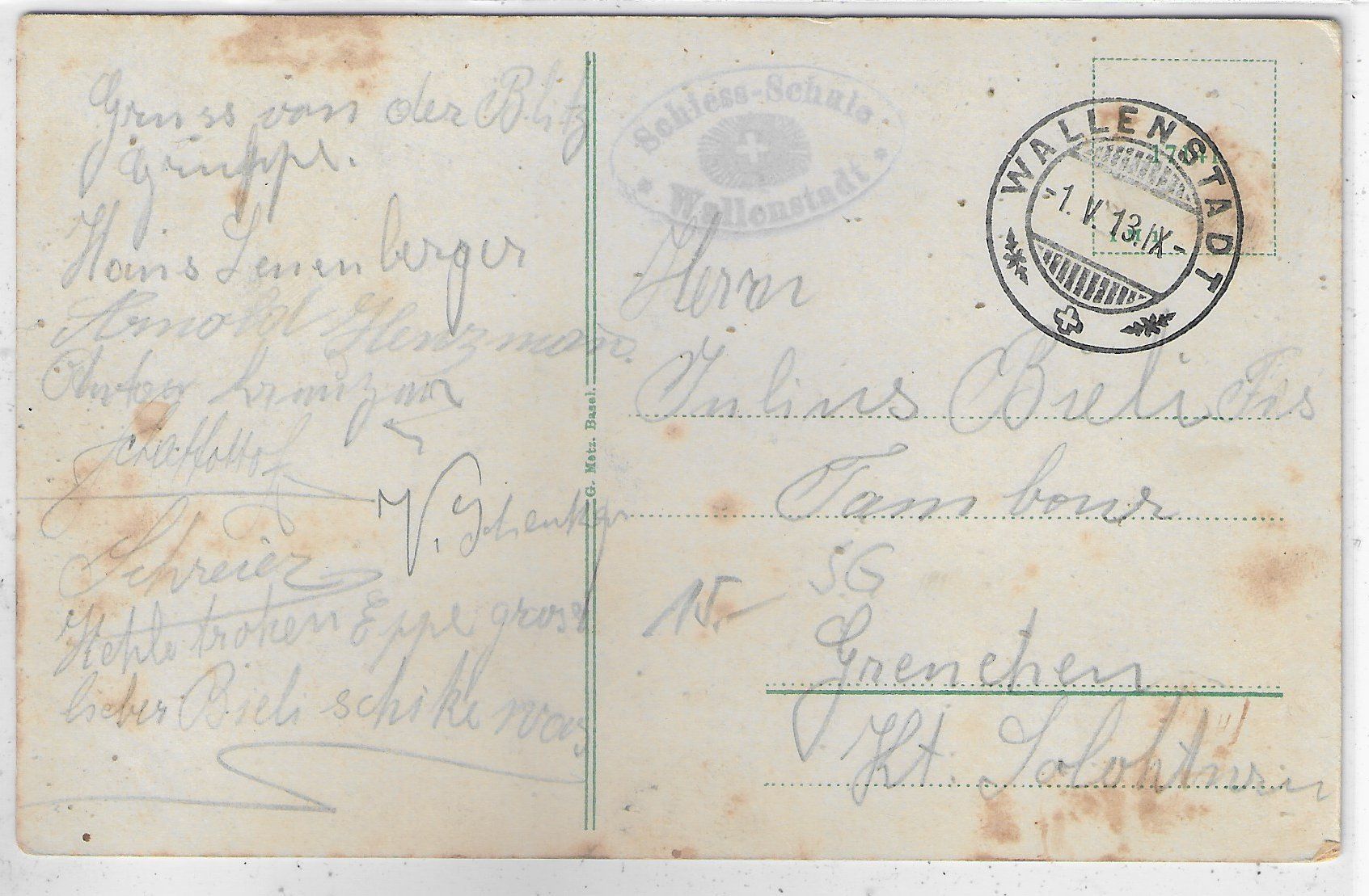 Cartoline postali: Wallenstadt - Kasernen – Usato da Ettingen venduto da Kartenplanet 1