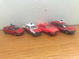 4x Herpa Opel Feuerwehr