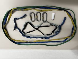 Bandschlinge Klettergurt Karabiner 3 Stk. gebraucht