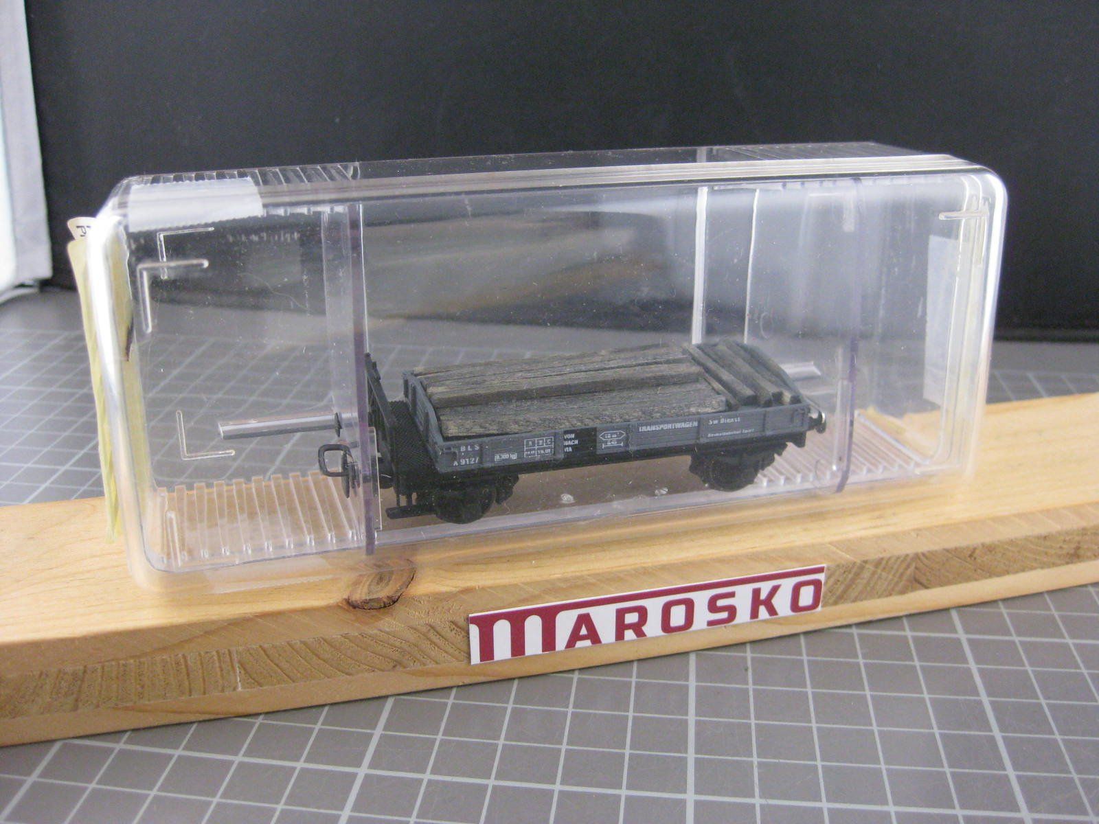Modellini di ferrovie: Ruco BLS Flachwagen, mit OVP, . – Usato da Malters venduto da Marosko 4
