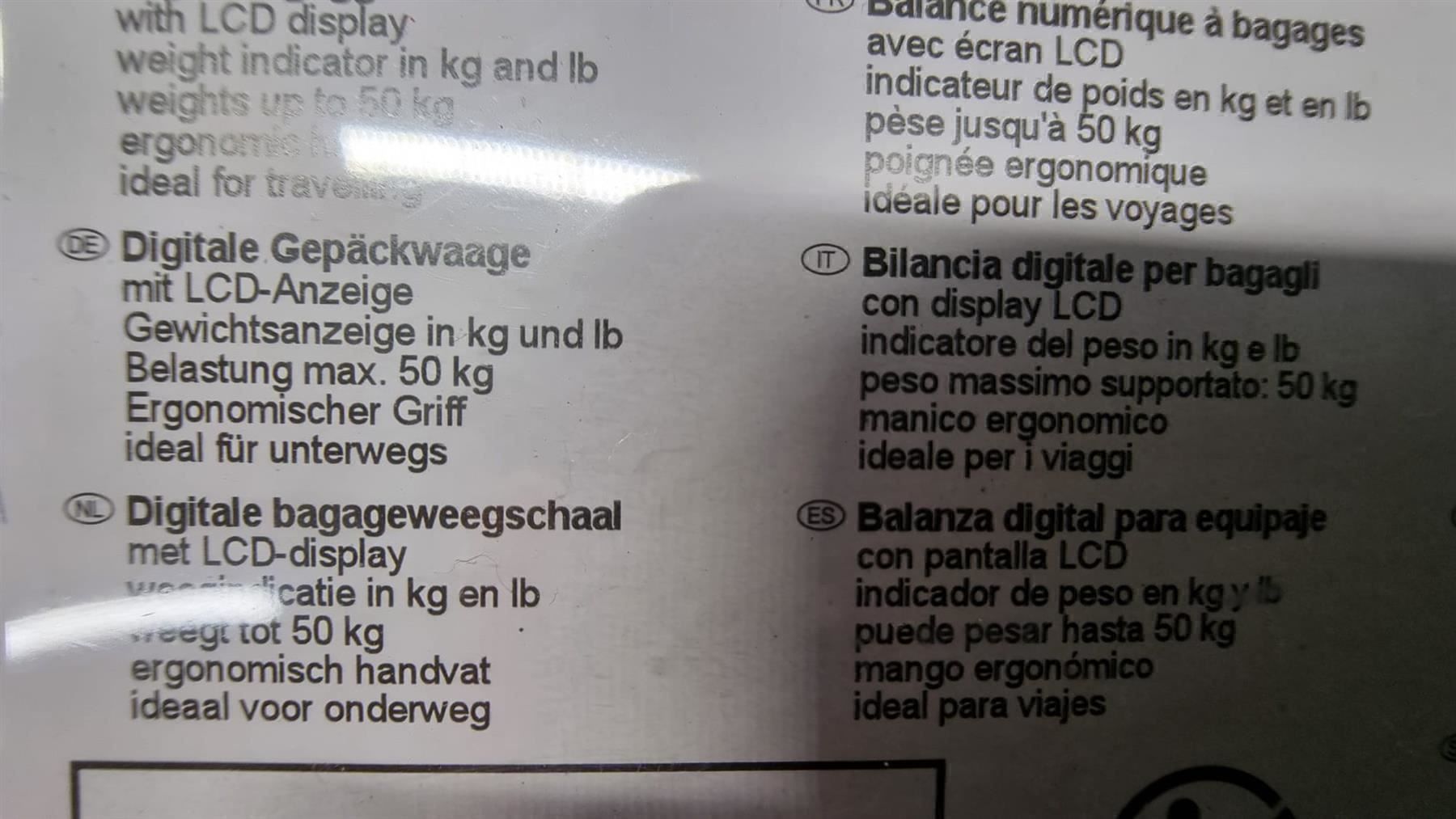 Bilance e pesi: Digitale Gepäckwaage bis 50kg – Nuovo e nell'imballaggio originale da Rebstein venduto da James-Dean 5
