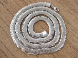 Vintage Schlangenkette flach Kette Silber 925 / 55 cm
