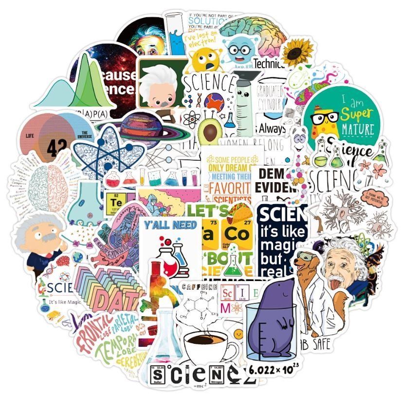 Sticker: Wissenschaft Science Einstein Physik Fun 50 tlg Stickerset – Nuovo e nell'imballaggio originale da Dättlikon venduto da easythings 5