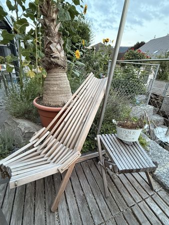Klappstuhl inkl. Beistelltisch 