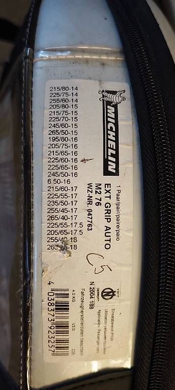 Schneeketten: Michelin Schneeketten – Neu und originalverpackt aus Niederönz von Brechi80 2
