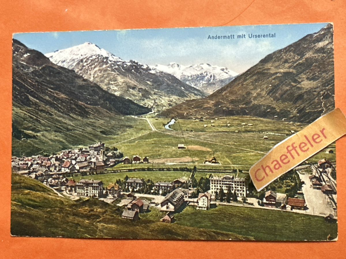 Cartes postales: Andermatt mit Urserental – D'occasion à Zürich par Chaeffeler