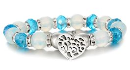 Charms Armband,  Herzanhänger, farbig