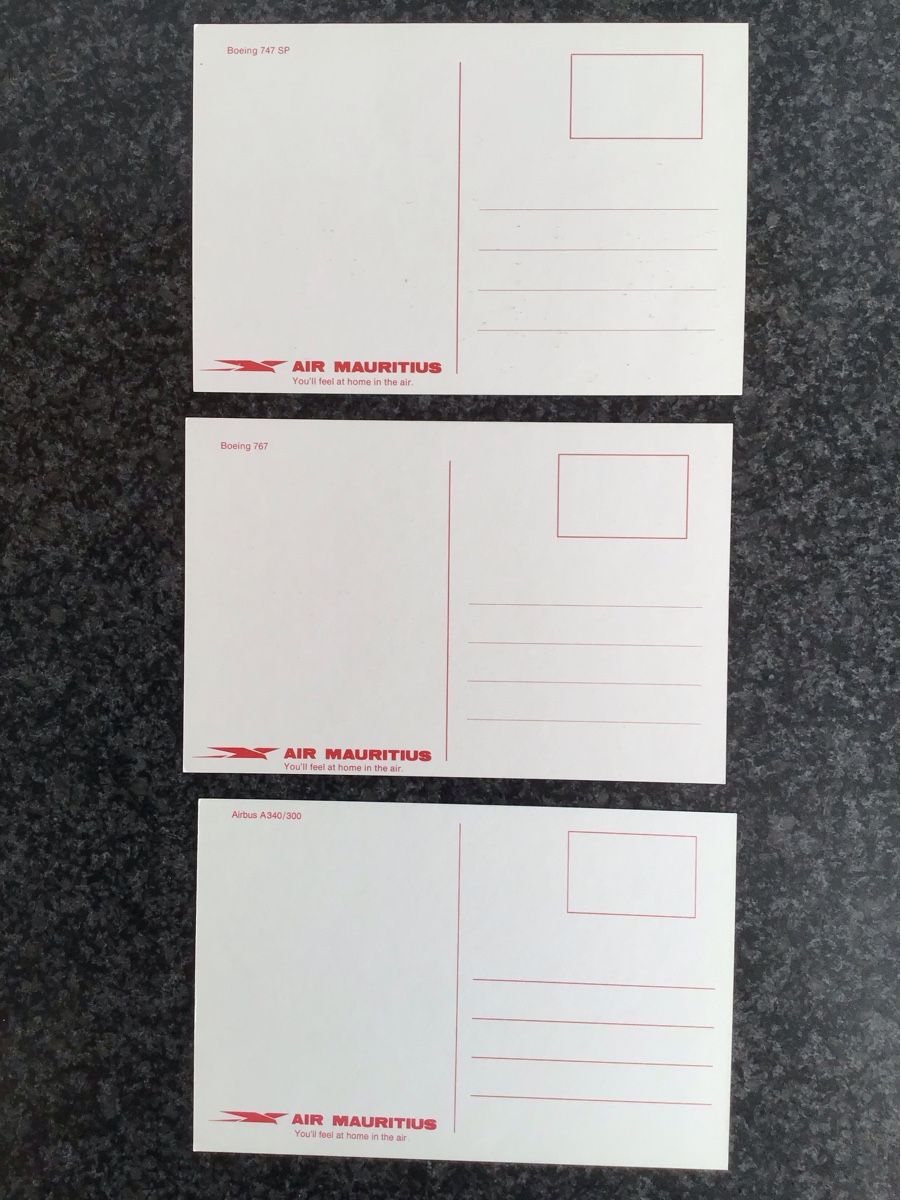 Cartoline postali: Air Mauritius - 3 cartes postales/Postkarten – Nuovo (secondo la descrizione) da Nyon venduto da Mundeis 1