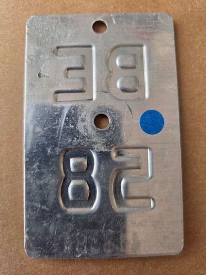 Sachs Ecriteaux: Velonummer BE 58 plaque velo – D'occasion à Schenkon par Uhu007 1