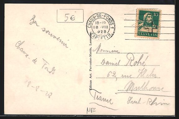 Cartoline postali: La Chaux-de-Fonds, Rue Léopold Robert,  – Usato da Berlin venduto da bartko-reher 1