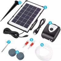 Aquarium Solar Sauerstoff pumpe Teichbelüfter Gartenteich