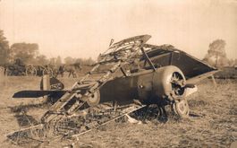 abgeschossenes britisches Sopwith Pup-Jagdflugzeug (1. WK)