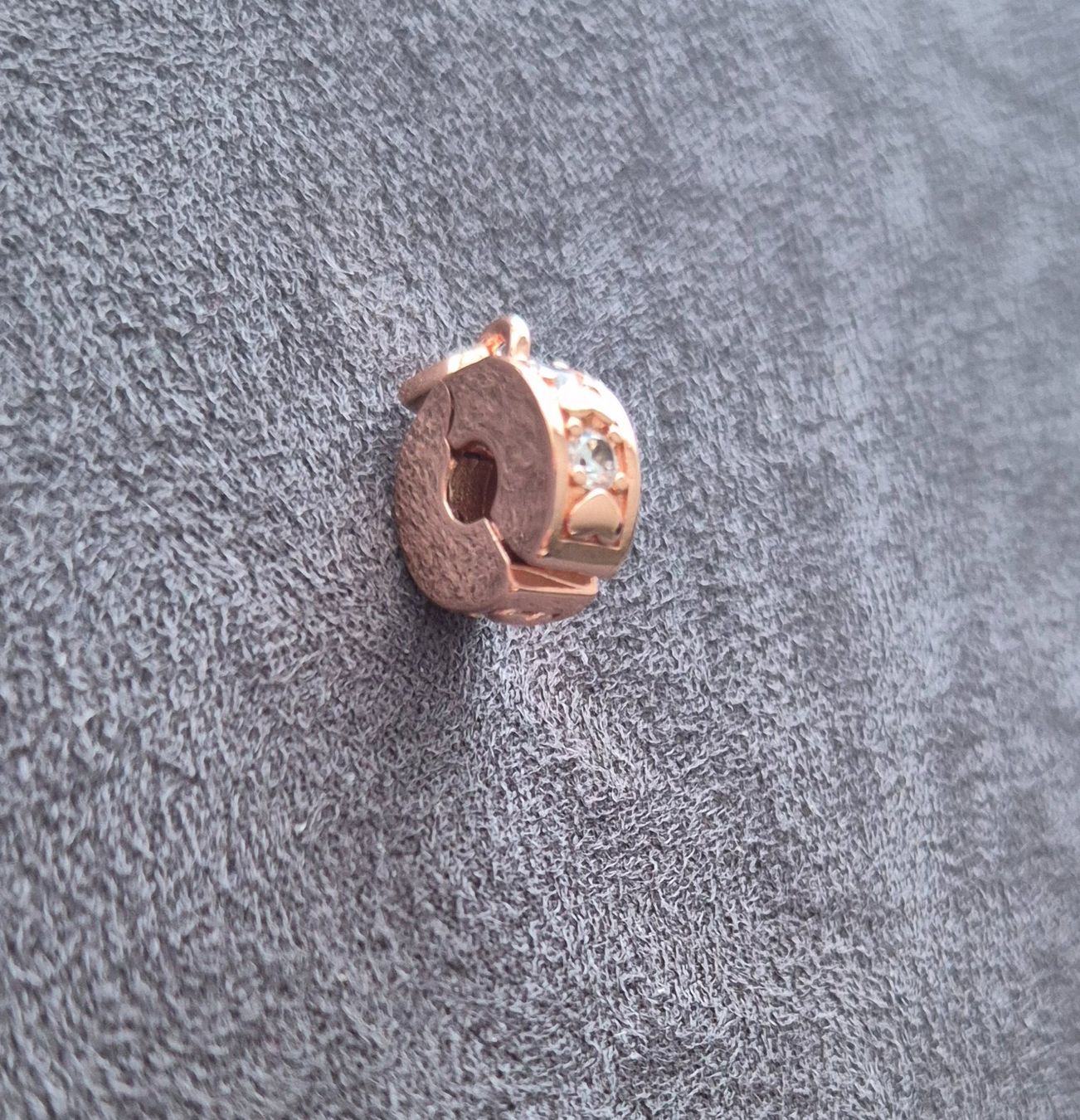 Ciondoli: Silber Charm Stopper mit Herz rosé +Garantie – Nuovo (secondo la descrizione) da Rotkreuz venduto da Carbone_Bijou-Shop