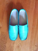 Waldner Schuhe Gr 39 Türkis Leder Bequem sommerlich leicht